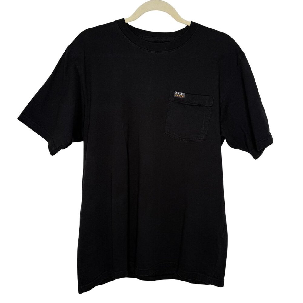 Ariat Rebar Black Crewneck T-Shirt, L